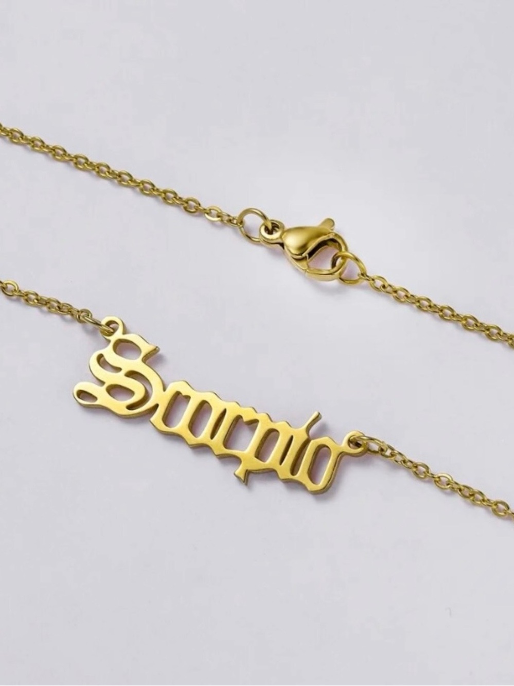 Scorpio ♏️ 18k Gold Plated Stainless Steel Zodiac Sign Necklace